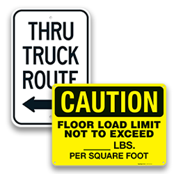 Regulatory Truck Signs