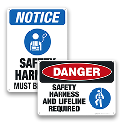 Image of Safety Harness Signs