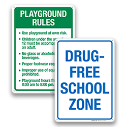 Image of School Ground Rules Signs