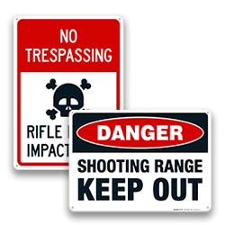 Image of Shooting Range Keep Out Signs