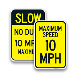 Image of Slow Down Maximum Signs