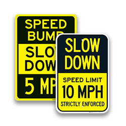 Slow Down Speed Limit Signs