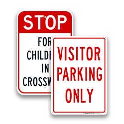 Slow School Crossing Signs