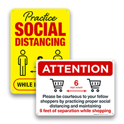 Image of Social Distancing Safety Signs