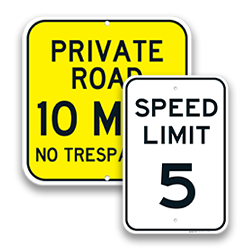 Speed Limit Warning Signs