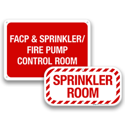 Image of Sprinkler Room Signs