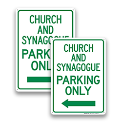 Image of Synagogue Directional Signs