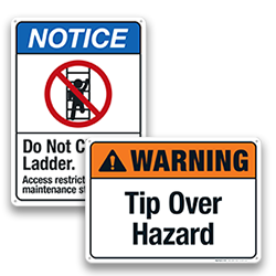 Tip Over Signs