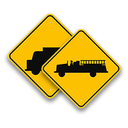 Image of Truck Crossing Signs