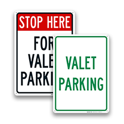 Valet Parking Signs