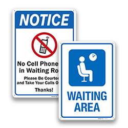 Image of Waiting Room Signs