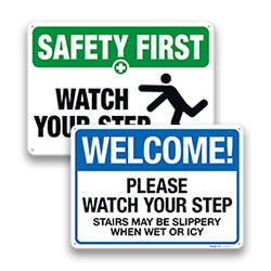 Image of Watch Your Step Signs