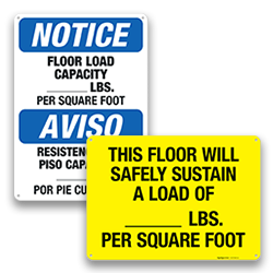 Image of Weight Capacity Signs