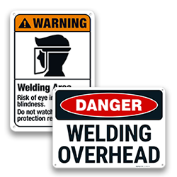 Image of Welding Area & Safety Signs