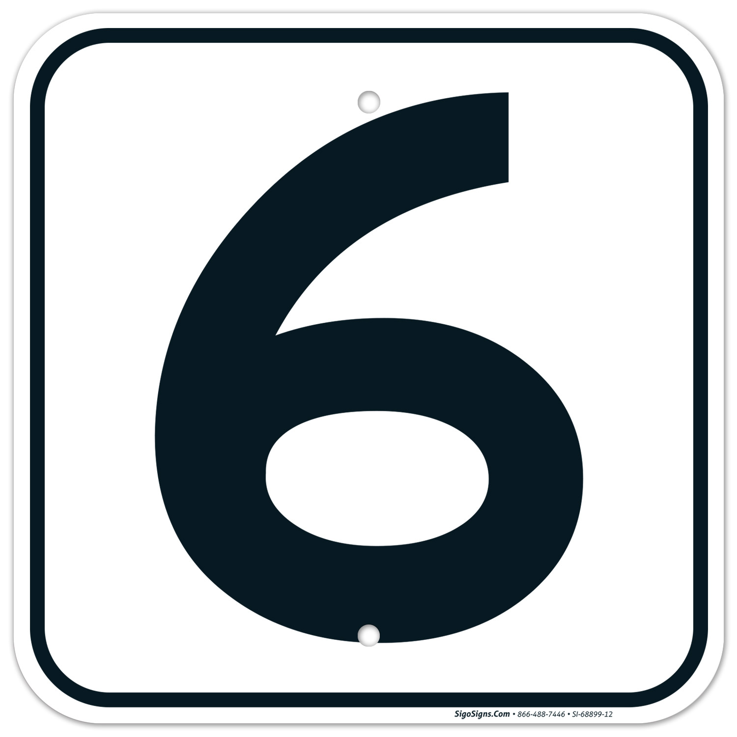 Parking Lot Number 6 Sign