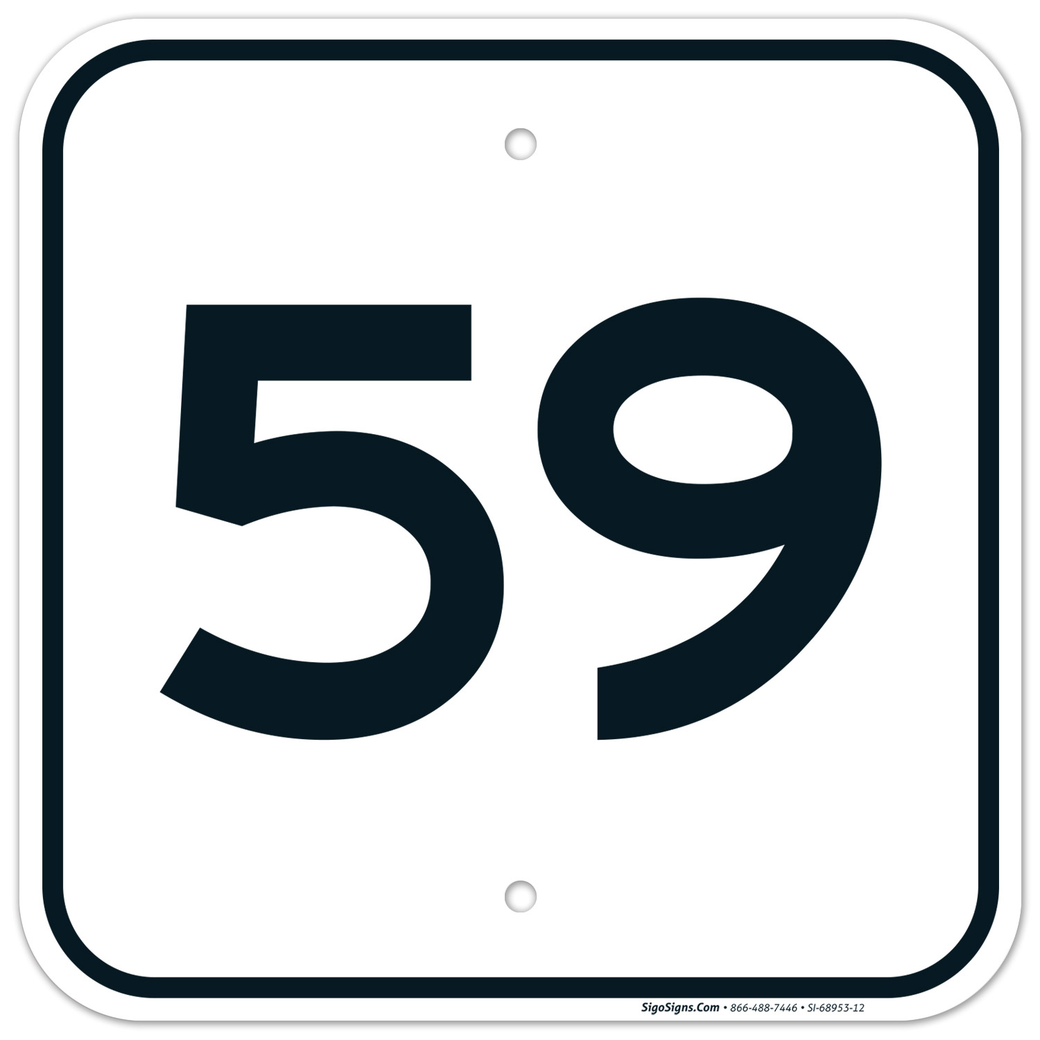 Parking Lot Number 59 Sign