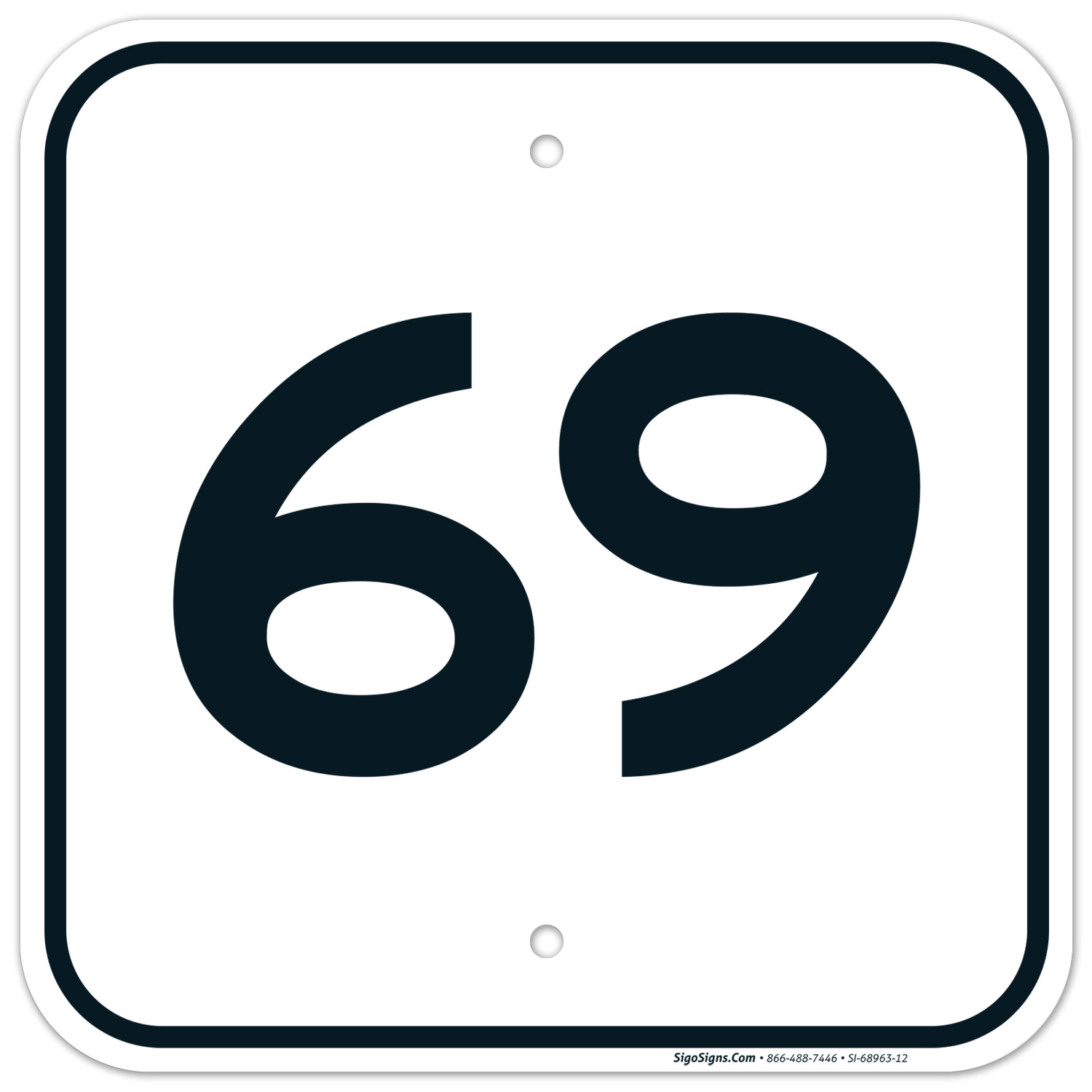 Parking Lot Number 69 Sign