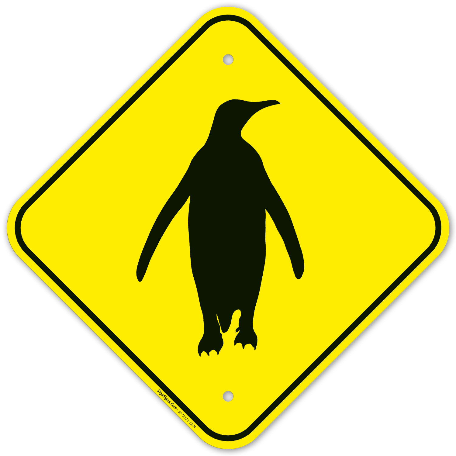 Penguin Crossing Graphic Sign