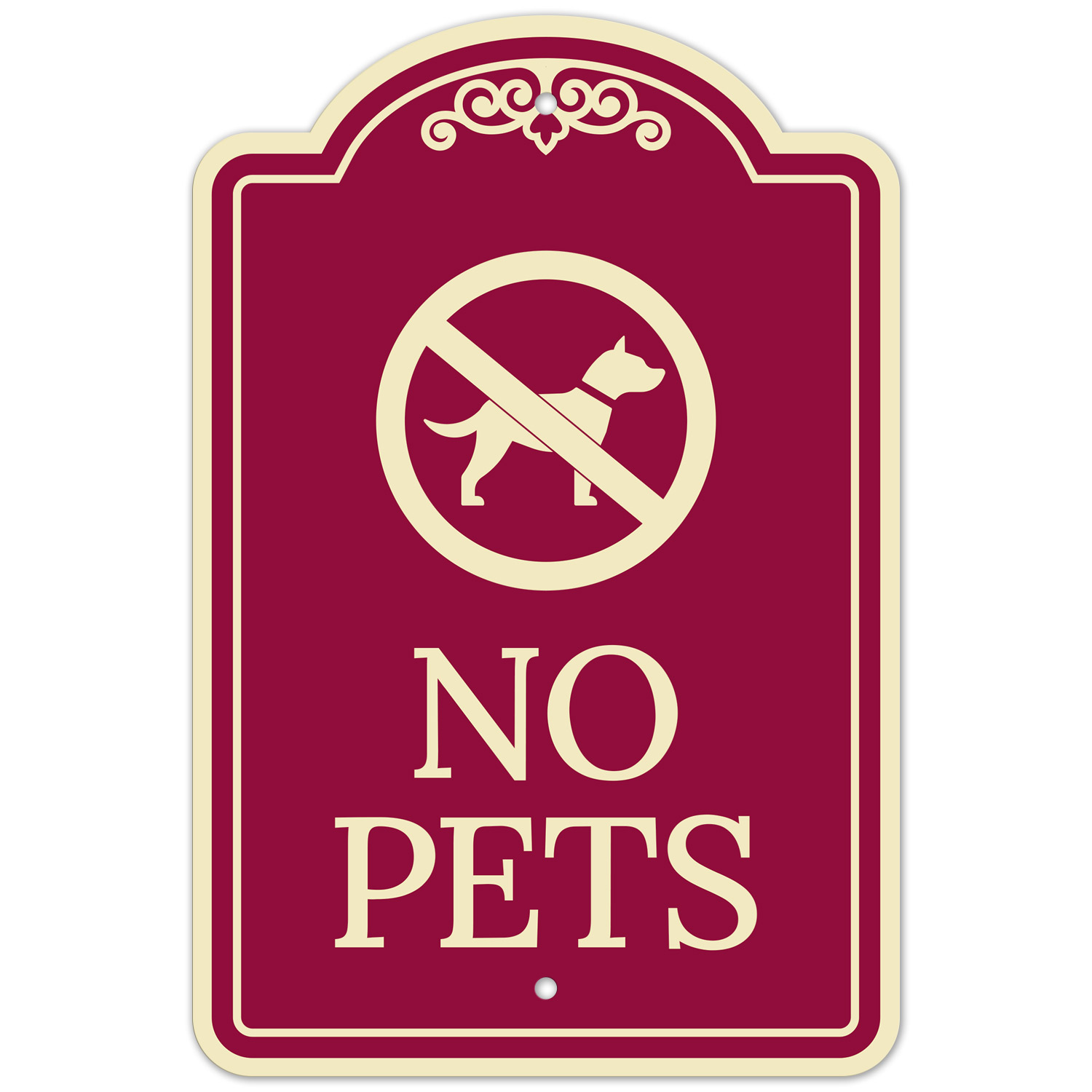 No Pets Décor Sign, (SI-73656)