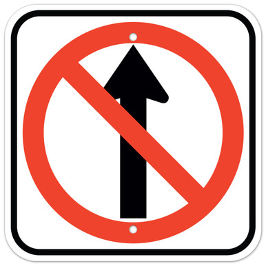 MUTCD No Thru Movement R3-27 Sign