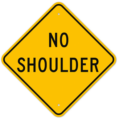 MUTCD No Shoulder W8-9 Sign
