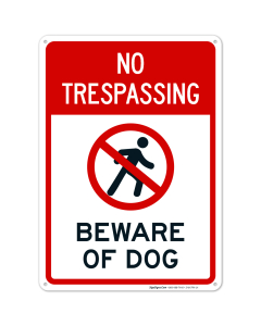 No Trespassing Beware Of Dog Sign