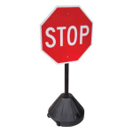 Tip N Roll Portable Pole 2 Sign Post, Black, 60