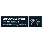 Employees Must Wash Hands Before Returning To Work Sign, (SI-1340)