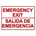 Emergency Exit Bilingual Sign