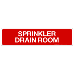 Sprinkler Drain Room Sign, Fire Safety Sign, (SI-5796)