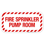 Fire Sprinkler Pump Room Sign, Fire Safety Sign
