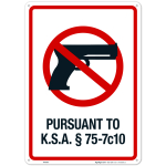 Kansas Gun Law With Graphic Sign