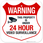 Warning This Property Is Under 24 Hour Video Surveillance Sign