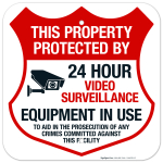 This Property Protected By 24 Hour Video Surveillance Equipment In Use To Aid Sign