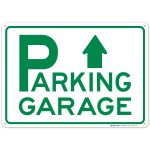 Parking Garage With Up Arrow Sign