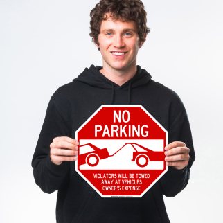 12 X 18 In. Aluminum Sign - Private Parking Violators Towed Away At Vehicle Owners Expense