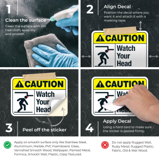 Watch Your Head Sign, ANSI Caution Sign, (SI-4983)
