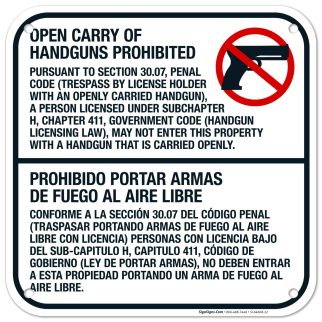 Accuform MACC527VA Aluminum Sign, Legend "PROHIBITING Handguns In A - View #4
