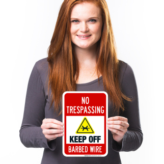 Barbed wire signs deals
