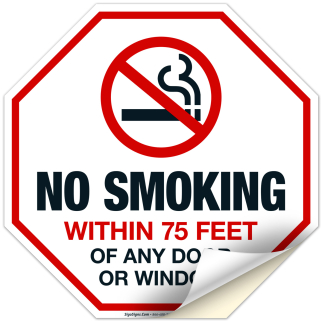 No Smoking Within 20 Metres Of This Entrance Signs - Lasting Impressions Safety Sign