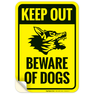 TAKULA „Beware Of Dog“ Schild – 24,9 X 8,9 Cm, Wasserdicht, Rostfrei, Selbstklebend Oder Zum Schrauben