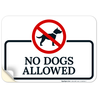 USA標識看板　NO DOGS USA標識看板 NO DOGS Amazon.com: No Dogs Sign, 6x12 Inches