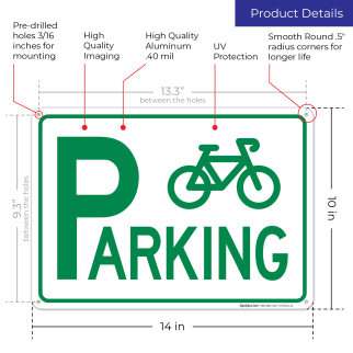 Bicycle Parking With Graphic Sign | Sigo Signs