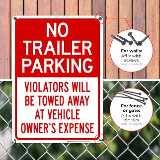 Brady® 124384 Rectangle Traffic Control Sign, 18 In H X 12 In W Red On White B 401 Plastic