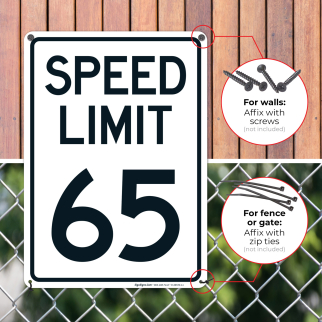 Speed Limit 65 Mph Sign | Sigo Signs