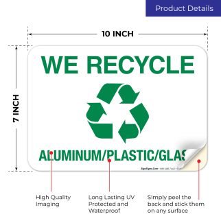 Recycle Glass Sign