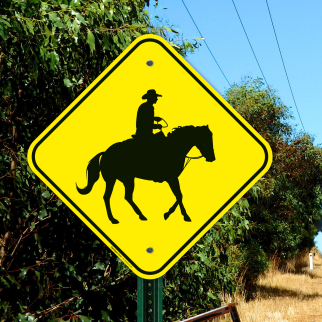 Man On Horse Graphic Sign | Sigo Signs