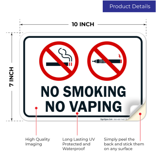 No Smoking No Vaping Sign