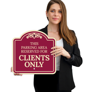 This Parking Area Reserved For Clients Only Décor Sign