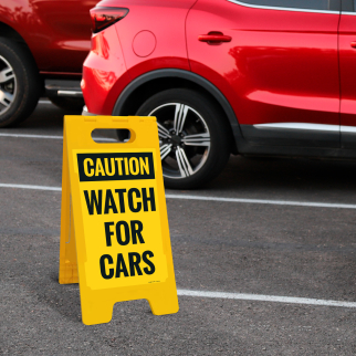 Caution Watch For Cars Sidewalk Sign Kit,